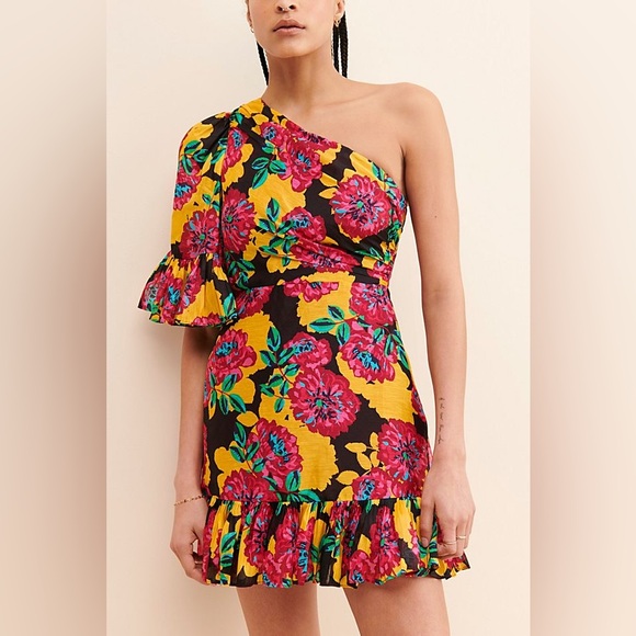 La Maison Talulah One Shoulder Ruffled‎ Dress - Picture 1 of 10